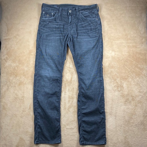 True Religion Other - True Religion Ricky Relaxed Straight Corduroy Men Size 32 Charcoal Gray *(33x33)